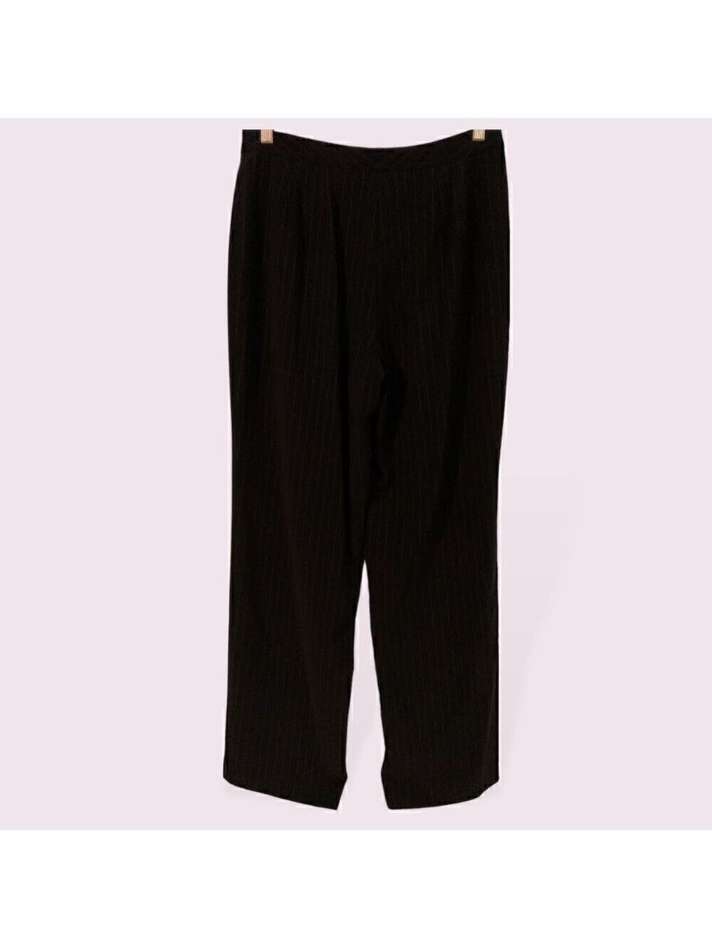 Jones New York Women Black Pinstripe Suit Jacket Pants Set Size 10 - Picture 4 of 6